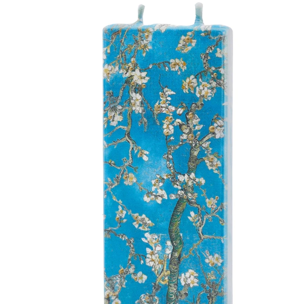 New Flatyz flat candle dripless scentless smokeless Van Gogh Almond Blossom